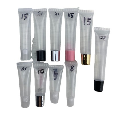 Lipgloss tube packaging private label lip gloss container with applicator empty squeeze tubes for lip gloss